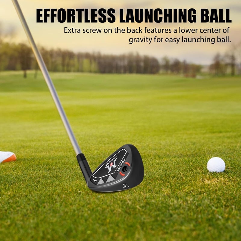 MAZEL Men Golf Iron Set (9PCS) or 1,2,3,4,5,6,7,8,9,Pitching Wedge,Sand Wedge with Steel Shafts for Right Handed Golfers - Image 4